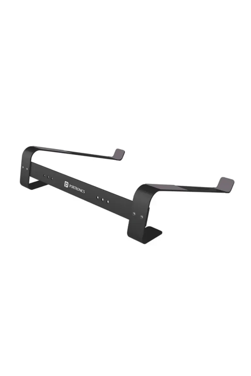 Portronics My Buddy K4 Aluminium Alloy Portable Laptop Stand Support Upto 15" Laptops (Black)