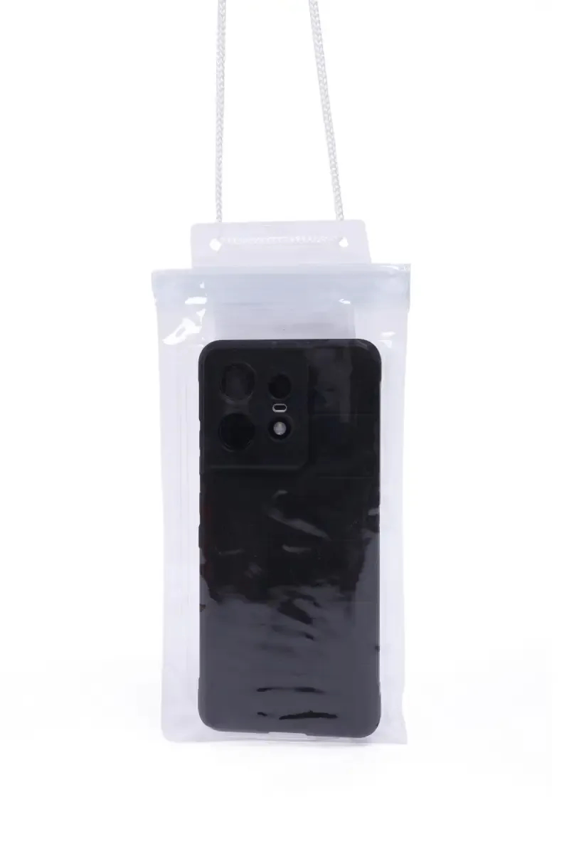 Waterproof Sealed Transparent Mobile Cover Pouch For Smartphones and Protection in Rain (Transparent)