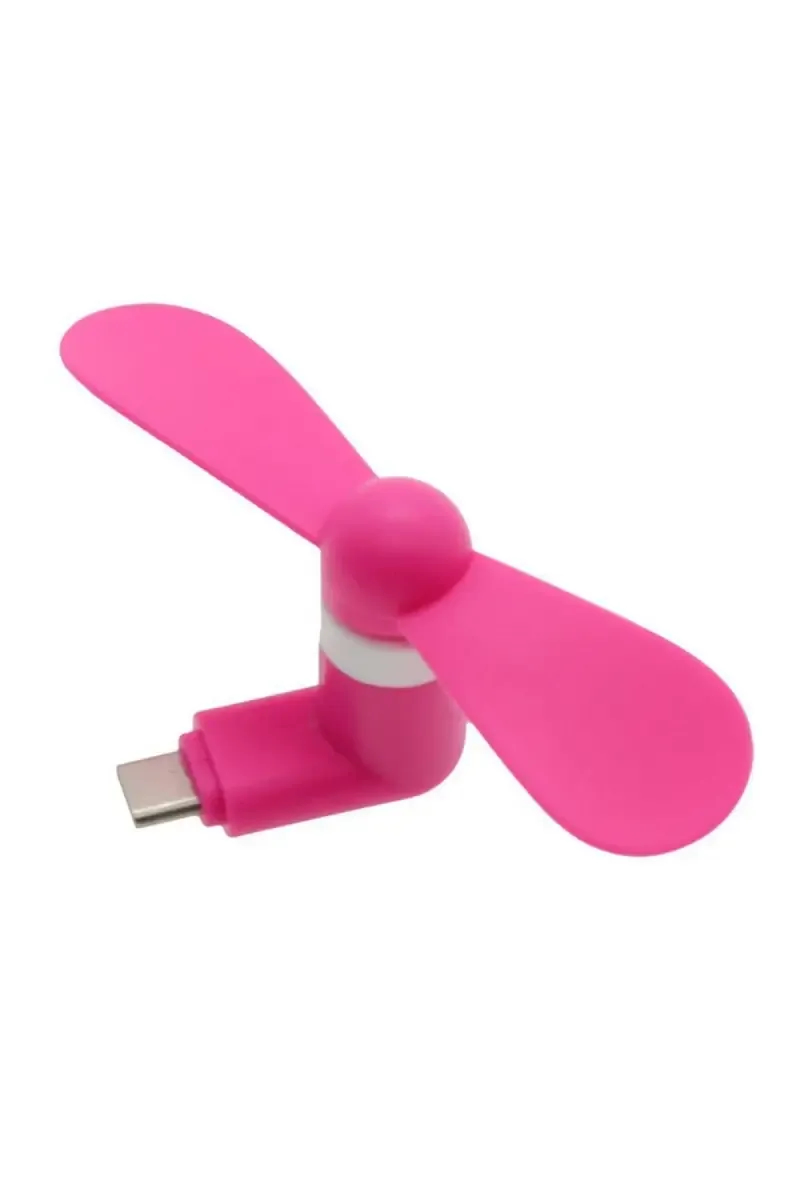 Type-C Personal USB Mini Fan for Android Cell Phones (Pink)