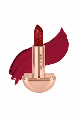 Colors Queen Rockstar Glitter Matte Lipstick with hint of Shimmer - 3gm (Chili Red) 003244CHIRED3GM