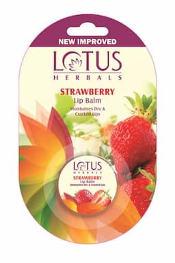 Lotus Herbals Fruity Fusion Lip Balm For Dry & Cracked Skin (Strawberry) 006376STR