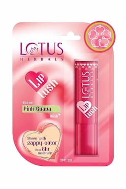 Lotus Herbals Lip Lush Tinted Lip Balm With SPF 20 (Pink Guava) 006389PINGUA