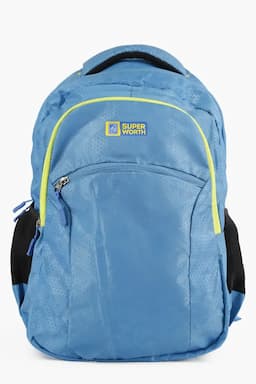 Polyester Solid School Bag for Unisex 008079BLU2