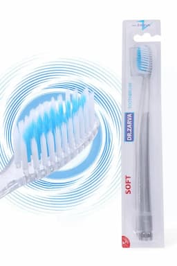 DR.ZARVA Soft Bristles Tooth Brush (Grey) - Pack of 1 008538GRE