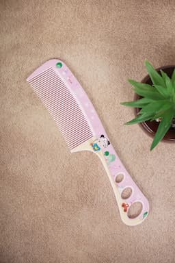 SST Printed De-tangling Comb with Handle (Pink) - Pack of 1  009195PIN