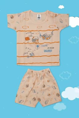 Cotton T-shirt with Shorts Set for Just Born (2-Pcs Set) 010192PEA612