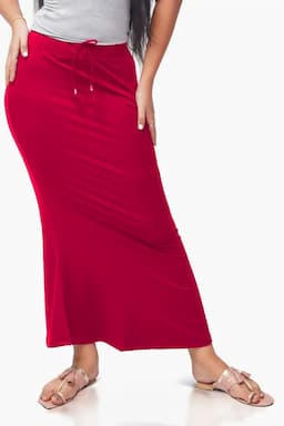 Cotton Viscose Blend Mermaid Saree Shapewear for Women 010313REDXL