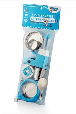 Stainless Steel Kitchen Activity Sets for Kids  010907BLU