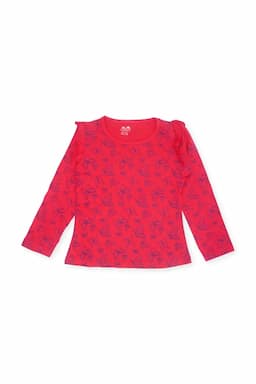 Cotton Conversational Printed T-Shirt for Girl (2- 16 Yrs) 01096934YRSPIN