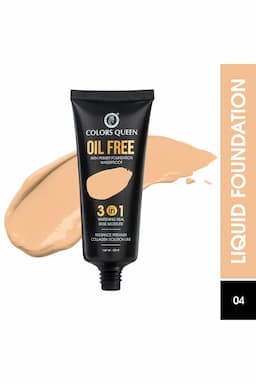 Colors Queen 3-in-1 Oil Free Foundation With Primer - Natural Almonds 012186NATALM60M