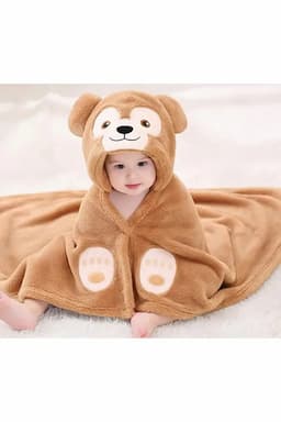 Brandonn Baby Towel cum Wrapper  - Camel Monkey 012191CAMMON