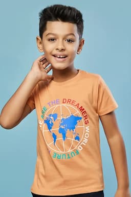 Boy's Cotton Graphic Print T-shirt 01254378YRSSAF