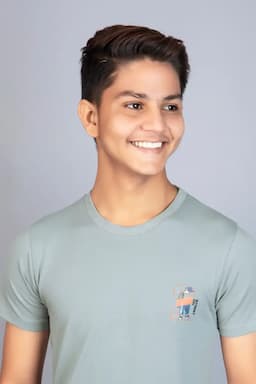 Boy's Cotton Solid T-shirt 01372878YRSCOOGRE