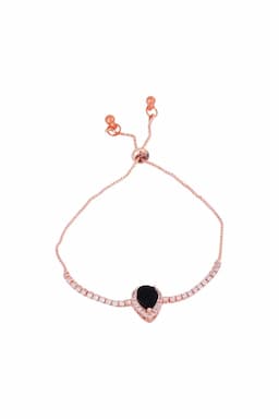 Elegant Teardrop Gemstone Adjustable Bracelet for Girls & Women 013964BLAFRE1