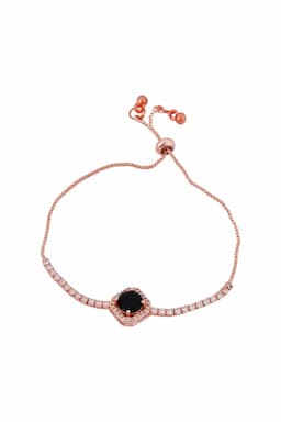 Elegant Cushion-Cut Stone Adjustable Bracelet for Girls & Women 013965BLAFRE1