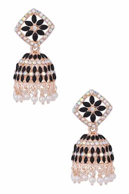 Rangoli Design Jhumki Earrings for Women 014383BLA1