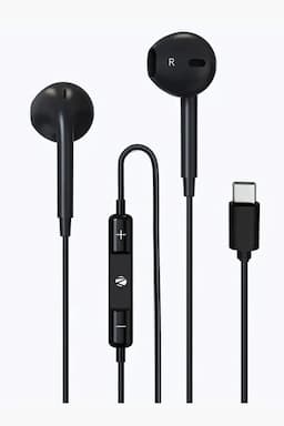 Zebronics Buds 30C Type-C In Ear Earphone with 14.2mm Drivers, In Line Mic (Black) 014747BUD30CBLA
