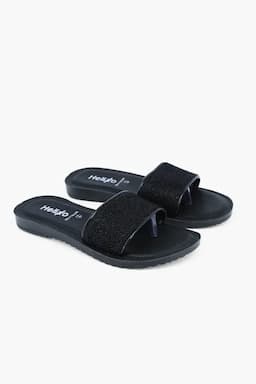 Comfortable Flat Slides for Women 0150659BLA