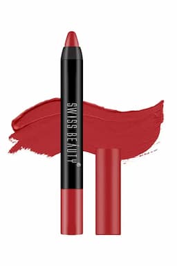 Swiss Beauty Stay On Matte Crayon Lipstick - 3gm (Shade 2, Smoke Red) 015231SMORED23GM