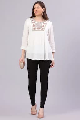 Cotton Lycra Solid Leggings for Women 015288XLBLA