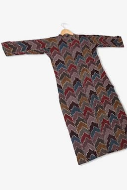 Cotton Blend Printed kurti for Women 015351MMUL