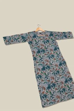 Cotton Blend Floral kurti for Women 015429XXLGRE