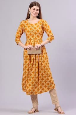 Rayon Printed Kurta for Women  017440XXLMUS