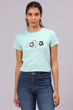 Lycra Typographic Printed T-Shirt for Women 017612XXLLIGGRE