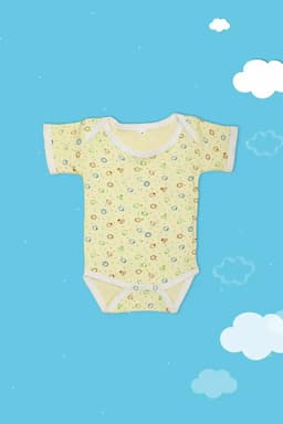 Printed Rompers For New Born 018980YEL01M