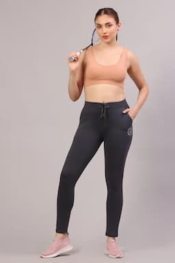 Women's Cotton Lycra Solid Track Pant 019089XXLDARGRE
