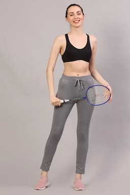 Women's Cotton Lycra Solid Track Pant 019089XXLLIGGRA