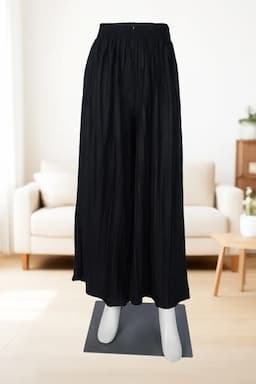 Polyester Solid Palazzos for Women  019316BLAFRESIZ