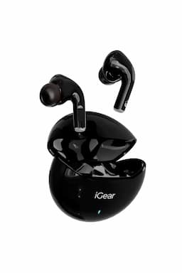 iGear Gemz In Ear TWS Earbuds with 15 Hrs Playtime, Hi-Fi Bass, Instant Pairing (Black) 019353GEMBLA