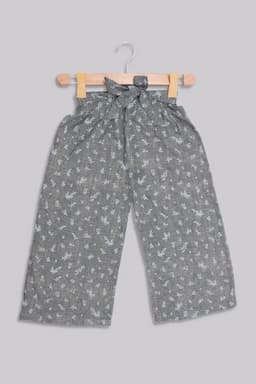 Cotton Blend Printed Palazzos for Women 019745MUL32