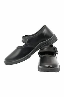 Girl's Solid Buckle Closure School Shoes 021370141YRSBLA