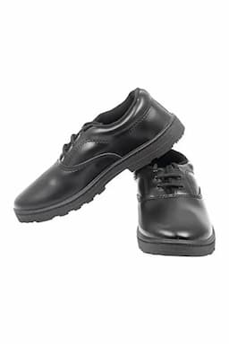 Boys Solid Lace-up School Shoes 021371910YRSBLA