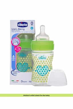 Chicco Baby Feeding Bottle (Green)- 150 ml 021755GRE