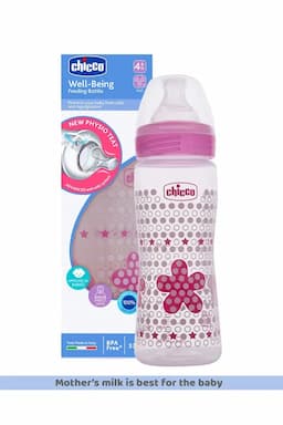 Chicco Baby Feeding Bottle (Pink) - 330 ml  021763PIN