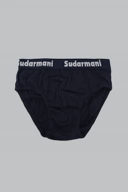 Cotton Solid Briefs for Men 02416780NAVBLU