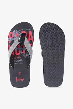 Men's Printed Thong-Strap Flip Flops 0249629BLA