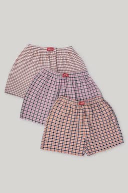 Men's Pack of 3 Cotton Regular Fit Boxers   025797MULXL