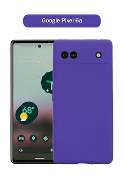 Silicone Solid Soft Back Cover Case for Google Pixel 6a With Full Body Protection and Camera Protection (Violet) 025890GOOPIX6AVIO