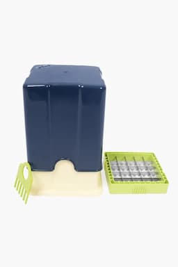 Ritu Plastic 2 in 1 Vegetable Chipser - 15cm 027212NAVBLUNA