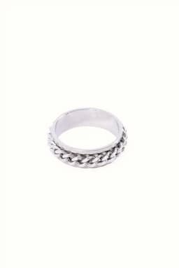 Silver Plated Rotatable Ring for Men 027446SIL13