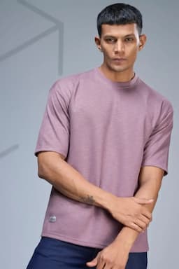 Men's Self Designed Drop Shoulder T-shirt 02820844MAU