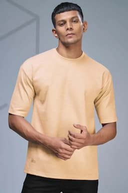Men's Self Designed Drop Shoulder T-shirt 02820844SAN