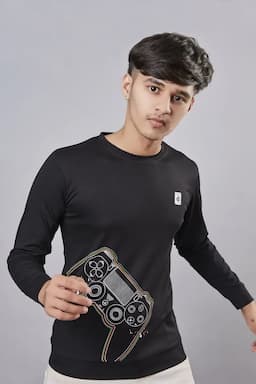 Boy's Cotton Printed T-shirt for Boys 0283041314YRSBLA