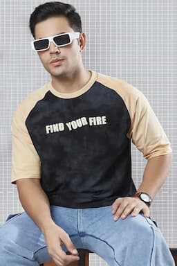 Men's Tie & Dye T-shirt with Embossed Print 028463MBLA