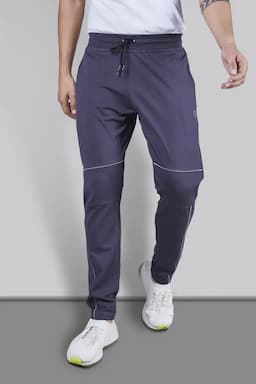 Cotton Printed Regular Fit Track Pants for Men 028567GREXL2