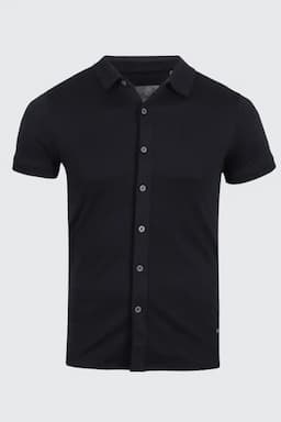 Men's Self Designed Half Sleeve Casual Shirt 028923BLA44